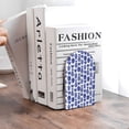 thumbnail image 6 of Naloa Blue Vases Wood Non-Skid Bookend for Shelves,Book Ends for Heavy Books, Book Stand for CDs,1 Pair, 6 of 7