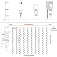 thumbnail image 3 of Curtain Lights- 19.7x9.8ft 600 LED Window Curtain String Light, 8 Modes Timer Waterproof, 31V Low Voltage AC Powered Fairy Hanging Lights for Wedding Party Home Garden Bedroom, 3 of 6