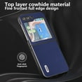 thumbnail image 4 of ELEHOLD for Samsung Galaxy Z Flip5 Genuine Leather Case,Premium Leather Material Shockproof Anti-Scratch Anti-Fingerprint Skin-Friendly Slim Case for Galaxy Z Flip5 2023, Darkblue, 4 of 5