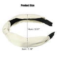 thumbnail image 2 of Unique Bargains Silk Knotted Headband Hairband for Women White 1.2 Inch Wide 1 Pcs, 2 of 7