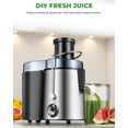 thumbnail image 4 of Casualife Electric Juicer Machine, 3 Inch Wide Feed Chute, Centrifugal Juicer for Whole Fruits and Vegetables, Easy to Clean, Silver, 4 of 8