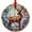C, variant on Daveitl Round Concave Textured Acrylic Christmas Ornament, Colorful Hanging Pendant For Tree Car Home Decor, 3.15 X 3.15 Inch, 1 Piece