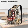 thumbnail image 7 of SEANATIVE Kids School Backpack Boys Girls Book Bag Large Capacity Lightweight School Bag with Adjustable Straps Multi Pockets Toddler Backpack, Wolf Camo Hunting Forest American Flag, 7 of 7