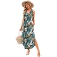 thumbnail image 4 of Ronuti Womens 2026 Summer Tank Dresses Maxi Vacation Beach Dresses with Pockets Casual Sleeveless Sundresses, 4 of 8