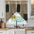 thumbnail image 6 of Brown Black Swag Valances for Windows, Kitchen Window Curtains Over Sink, Modern Abstract Striped Art Vintage Window Treatment Curtains for Living Room/Bedroom Curtains 2 Panel Sets 36"x45", 6 of 8