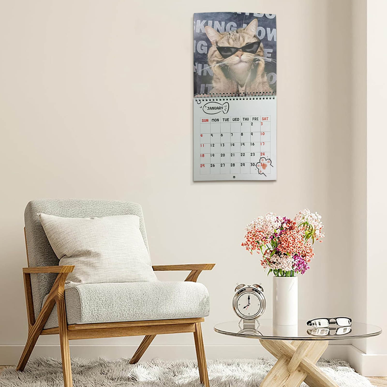 Calendrier Mural 2026 Emma Ball Thème Côtier Britannique - Format A3, 30x40 Cm, Pages Cartonnées, Planificateur Familial