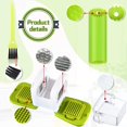 thumbnail image 3 of 5 Pieces Garlic Press Set Includes Garlic Clove Cube Press Tool 2 Silicone Garlic Peeler and 2 Cleaning Brush,Crush Cut and Storage Processing Garlic - -, 3 of 7