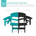 thumbnail image 6 of Best Choice Products 6-Person Circular Outdoor Wooden Picnic Table w/ 3 Built-In Benches, 500lb Capacity - Black, 6 of 8