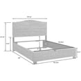 thumbnail image 3 of Pemberly Row Farmhouse Wood Queen Banana Leaf Panel Bed in Natural, 3 of 10