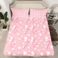 thumbnail image 2 of Feelyou Fashion Pink Bowknot Full Size Sheets, Girly Kawaii Cartoon Bed Sheets, 4-Piece, 2 of 7
