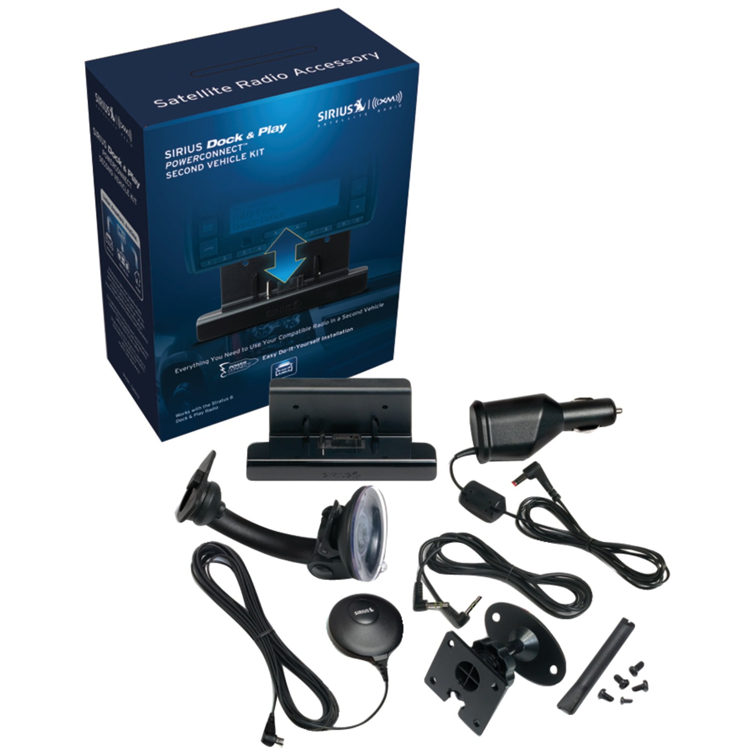 Sirius SADV2 Dock & Play PowerConnect Second Vehicle Kit Accessory