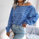 thumbnail image 5 of Top Informal Para Mujer, Poliéster De Moda Para Mujer, Otoño Invierno, Manga Larga, Lavable A Máquina Para Oficina ANGGREK Azul M, 5 of 7