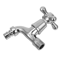 BESTYASH Single Handle Silver Water Faucet Wall Mounted for Bathroom Kitchen and Laundry Tub