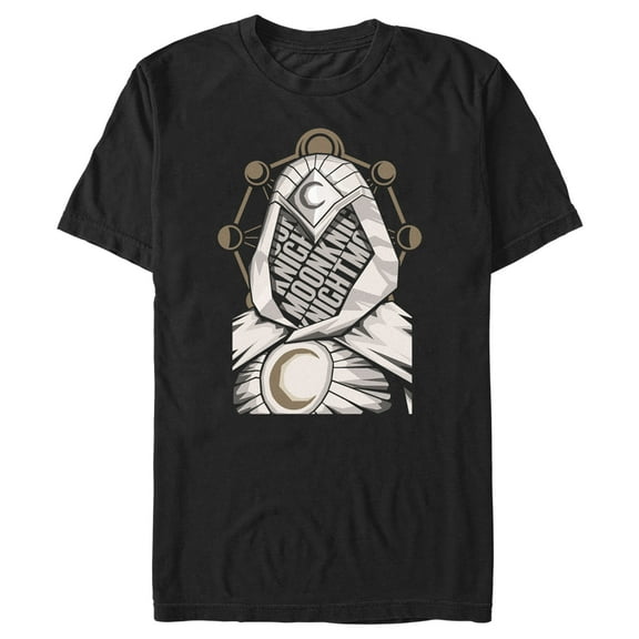 Men's Marvel: Moon Knight Mask Cutout  Graphic Tee Black Small