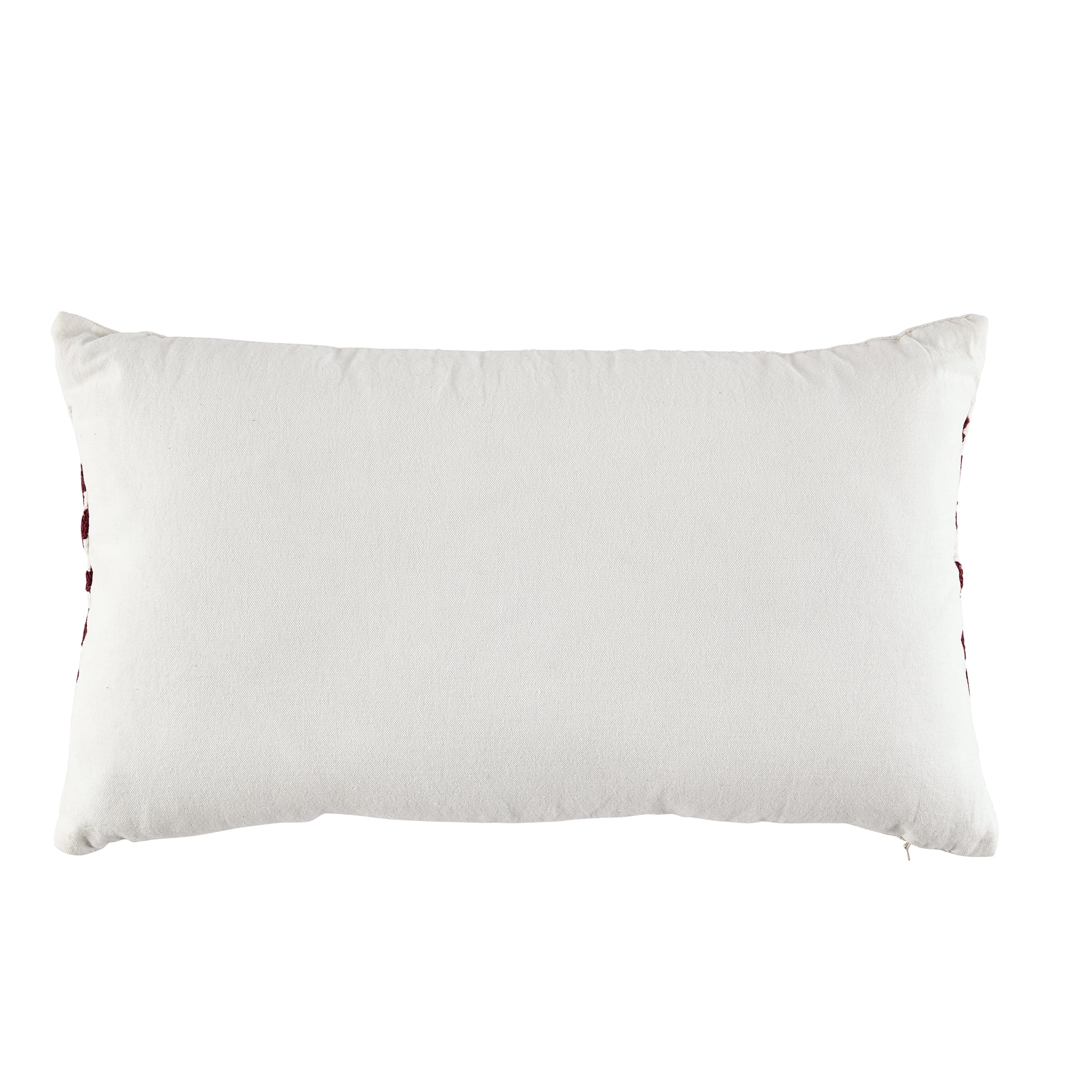 BHG 14 in x 24 in Embroidered Fair Isle Throw Pillow, White