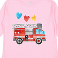 thumbnail image 4 of Inktastic Valentine's Day Fire Truck with Hearts Boys or Girls Long Sleeve Toddler T-Shirt, 4 of 5