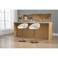 thumbnail image 4 of DeeHome COOLMORE Swivel Bar Stools Set of 2 Adjustable Counter Height Chairs with Footrest for Kitchen, Dining Room 2PC/SET, 4 of 9