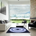 thumbnail image 7 of Ahgly Company Machine Washable Indoor Square Transitional Lapis Blue Area Rugs, 7' Square, 7 of 7