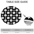 thumbnail image 6 of Black White Baseball Stars Pattern Round Fitted Tablecloth with Elastic Edge,Dining Table Cover Waterproof,Outdoor Round Tablecloth for Camping,Dining,Indoor and Outdoor, 6 of 7