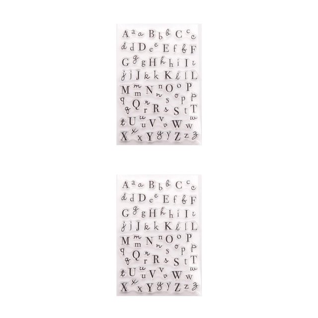 Transemion Silicone Stamp ple Design Print Kit Stamper Scrapbooking Workmanship Stamping Seal Decorations Transparent Stampers 2Set