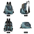 thumbnail image 4 of FORMRS Mini Backpack Purse for Women Quilted Travel Daypack Casual Shoulder Bag, Black Marble, 4 of 7