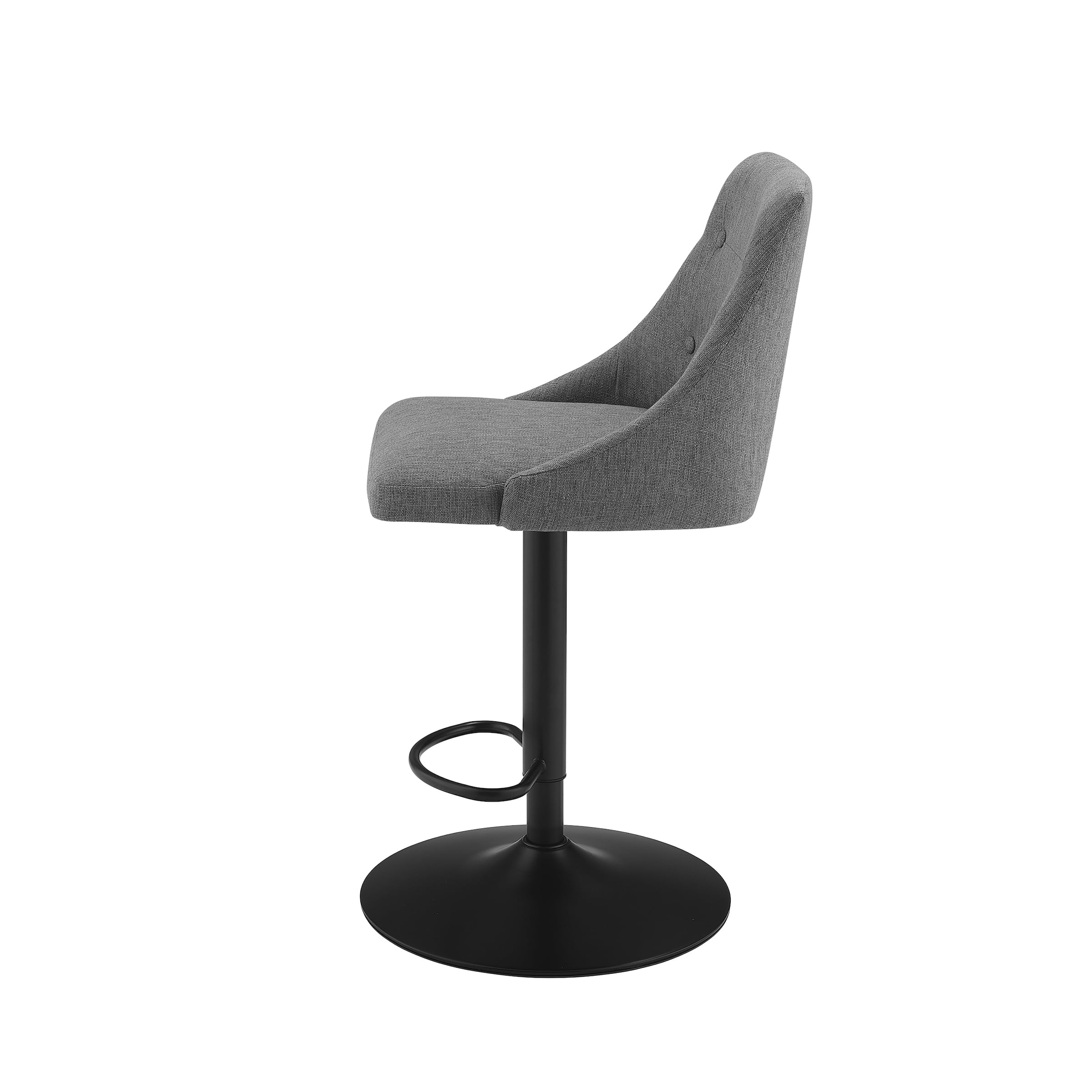 Powell Pierson 25-33" Indoor Adjustable Metal Swivel Bar Stool, Gray