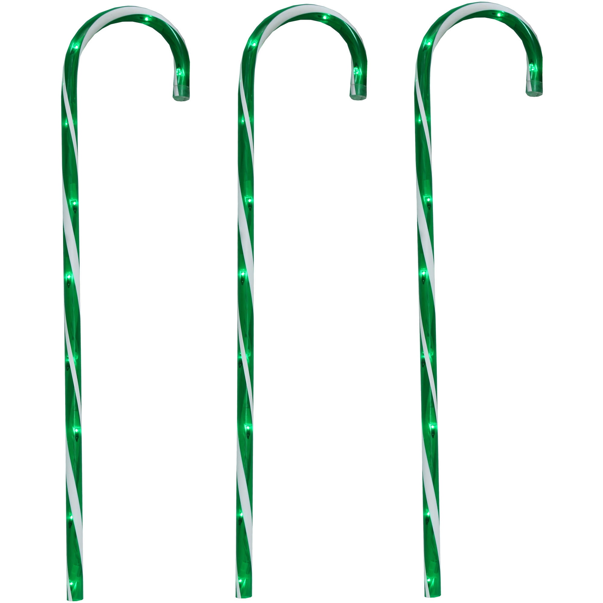 Holiday Time Christmas Decor 28" Light Up Candy Cane, 3pk