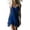 Blue, variant on AJGRHE Womens Spaghetti Strap Casual Dress with Fringe Hem, Scoop Neck Relaxed Shift Fit Sleeveless Daily Party Wear Army Green XXL