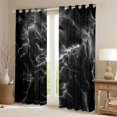 thumbnail image 2 of Erosebridal Horror Lightning Curtains Pack of 2 (38x54), Grey Curtains for Living Room, Thunder Weather 30%-50% Black Out Curtains, Bedroom Curtains Room Decor, 2 of 6