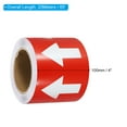 thumbnail image 2 of Unique Bargains Directional Flow Arrow Tape 4'x65', Adhesive Pipe Identification Marking Stickers, White on Red, 2 of 5