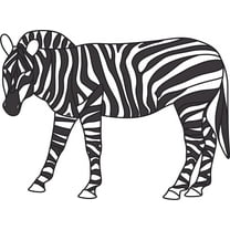 Home Bedroom Living Room Zebra Art Vinyl Glass Film Wall Decal - Waterproof Stained Glass Striped Horse Window Mural Art - Multicolored Static Cling Kids Family Room Wall Sticker 10.5" x 10"