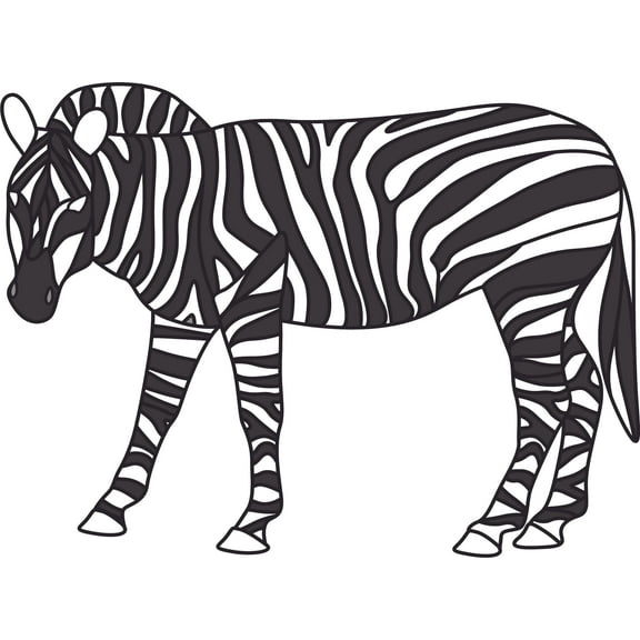 Home Bedroom Living Room Zebra Art Vinyl Glass Film Wall Decal - Waterproof Stained Glass Striped Horse Window Mural Art - Multicolored Static Cling Kids Family Room Wall Sticker 10.5" x 10"