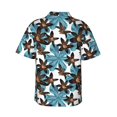 thumbnail image 3 of Balery Lilies Flowers Print Men's Hawaiian Shirts Short Sleeve Beach Shirt Relaxed Fit Vacation Button Down Shirts-Large, 3 of 9