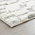 thumbnail image 4 of Bliss Rugs Artisan Shag Contemporary 8' x 10' Ivory and Gray Indoor Area Rug, 4 of 8