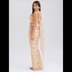 thumbnail image 5 of Vestido Tubo con Hombros Descubiertos para Mujer, Estilo Corsé, Plisado, Ajustado, para Invitada de Boda Formal, Conjunto de Dos Piezas. Impresión L, 5 of 9