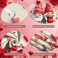 thumbnail image 4 of Red Hat Valentine Gnome Banner Heart Pattern Love Heart Display LOVE Letter Gnome Couple Welcome Backdrop for Valentine's Day Party Wedding Decoration Romantic Dinner, 4 of 9