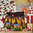 thumbnail image 6 of KLL Fall Village Scenery for Christmas Gift Bag,Christmas Burlap Goody Gift Bags with Plaid Drawstrings for Xmas Presents Holiday Party Favor Treats Candy-Black, 6 of 8