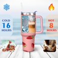 thumbnail image 4 of Mug with Handle and Straws 40 oz Insulated Strawberry Travel Cup Birthday Present for Men Dad Son Husband Gifts for Him/Her Coffee Mugs, 4 of 7