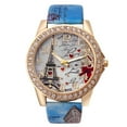 thumbnail image 1 of Reloj de cuarzo para mujer, relojes para mujer, moda para mujer, cristal dorado, cuero, analógico, reloj de pulsera de cuarzo, el reloj, 1 of 3