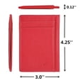 thumbnail image 5 of Credit Card Holder Genuine Leather Slim & Thin Pocket Wallet Minimalist Wallet Money Clip RFID Blocking, 5 of 7