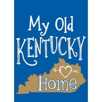 Magnolia Gardens M011042 13 x 18 in. Double Applique My Old Kentucky Home Burlap Garden Flag