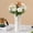 Ruffled & Fluted, variant on White Ceramic Vase with Lace Bow & Ribbed Texture - 7.7" Unique Flower Vase for Pampas Grass & Centerpieces, Farmhouse/Boho Decorative Vase for Living Room, Office Desk & Gift for Her/Yourself