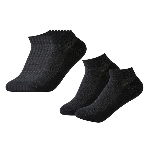 Calcetines de algodón desechables 5/10 Pares de Calcetines de Tobillo de Corte Bajo Zapatillas Calcetines Medias Atléticas Calcetería - Negro 5 pares Negro 5 pares Magideal Calcetines de algodón desechables