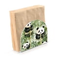 thumbnail image 3 of BZSMCE Napkin Holder Creative Pandas Among Bamboo Bliss Pattern Classic Napkin Holders, 3 of 9