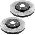 thumbnail image 3 of MotorbyMotor Front Brake Rotors 321mm Drilled & Slotted Brake Rotor & Brake Pad Including Cleaner Fluid Fits for Chevy Malibu Limited Impala Equinox, Buick Allure Lacrosse Regal, GMC Terrain, 3 of 5