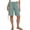 Mint Green, variant on Costeam Womens Linen Blend Drawstring Elastic Waist Bermuda Shorts with Patch Pockets Casual Summer Mid Thigh Shorts