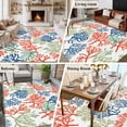 thumbnail image 5 of Non-Slip Rug Pad Rugs Watercolor Red Coral Rectangle Area Rugs 5x7Ft Soft Carpet Pads for Living Room Kids Room, Underwater Garden, 5 of 9