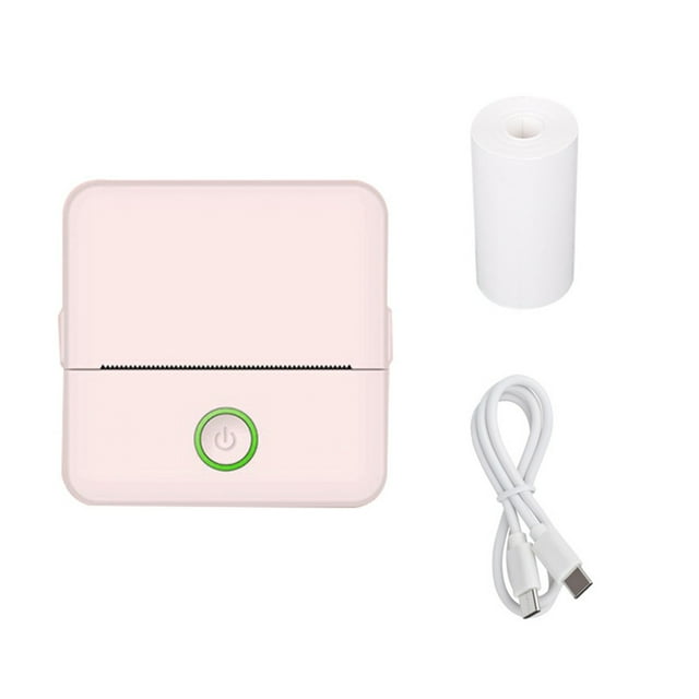 Kjfeif Sticker Printer, Mini Printer, Bluetooth Sticker Maker Machine with 1 Rolls Paper, Portable Print Pod for Study Notes, List, Picture, DIY Gifts for School Office Home
