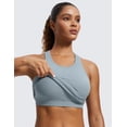 thumbnail image 3 of Top CRZ YOGA sin costuras, acanalado, espalda nadadora, con relleno, talla XL, 3 of 3