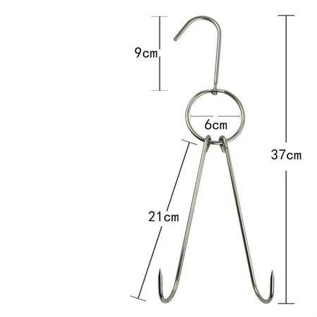 

Stainless Steel Double Meat Hooks Roast Ducks Bacons Shop Hook BBQ Grill Hanger Cooking Tools Accessories